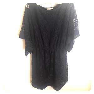 Navy Blue Lace Dress